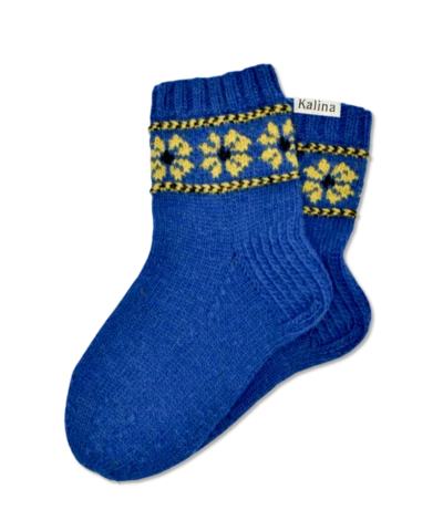 Hand-knitted wool socks