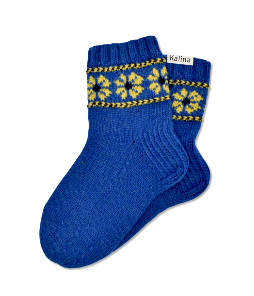 Hand-knitted wool socks