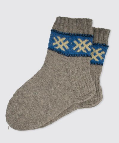 Handknitted wool socks - size 44-46