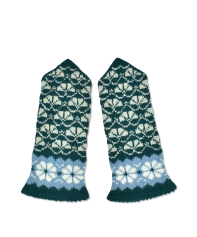 Wool Mittens - Teal